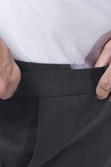 J.M. Haggar Grid Suit Pant, Black / Charcoal view# 4