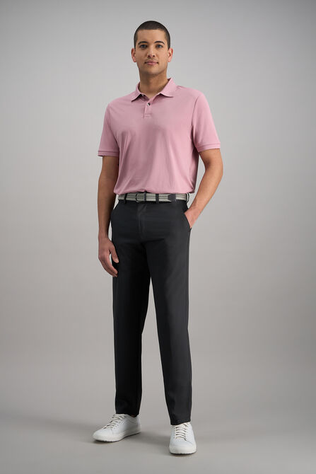 Short Sleeve Pique Polo, Pink view# 3