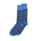 Thin Striped Socks, Light Blue view# 1
