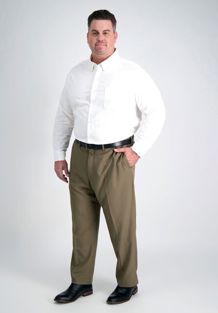 Big &amp; Tall E-CLO&trade; Stria Dress Pant, Khaki