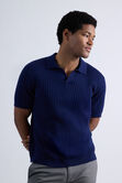 Johnny Collar Ribbed Sweater, Glacier Blue view# 1