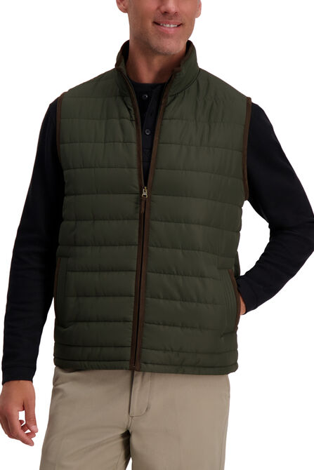 Channel Puffer Vest ,  Olive view# 1