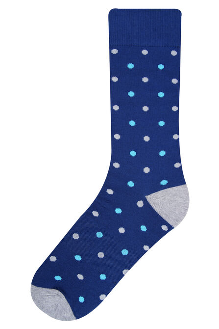 Multi Dot Socks, Navy view# 2