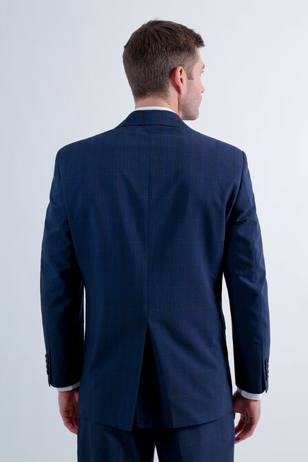 J.M. Haggar Prince of Wales Suit Jacket, Navy view# 3