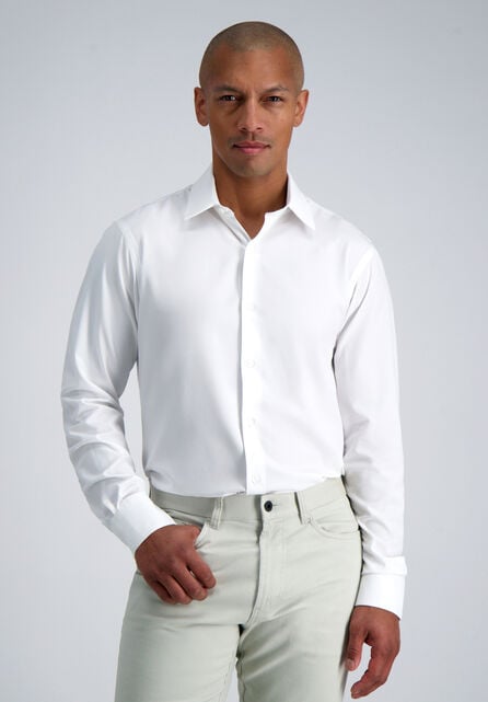 Smart Wash&trade; Dress Shirt - White, White