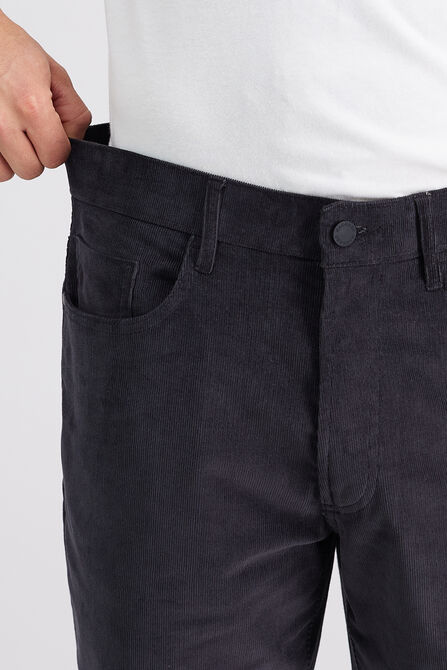 Stretch 5-Pocket Corduroy, Dark Grey view# 5