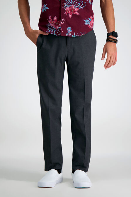 J.M. Haggar 4 Way Stretch Dress Pant, Charcoal Htr view# 2