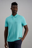 Short Sleeve Pique Polo, Teal view# 1