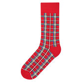 Red Plaid Socks, Red view# 1