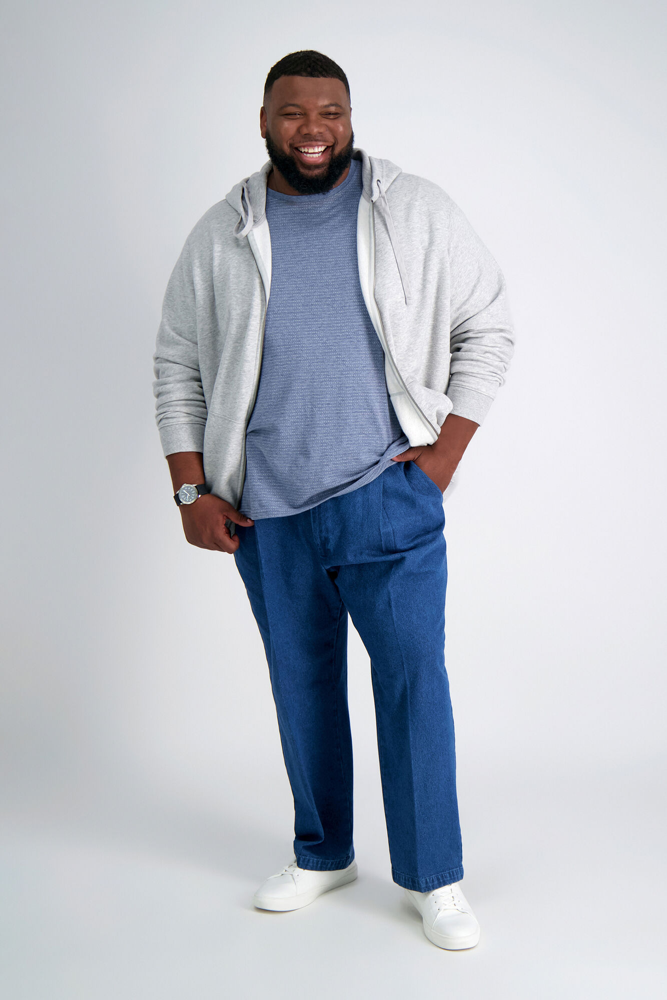 Big & Tall Work to Weekend Denim | Classic Fit, Pleated, No Iron ...