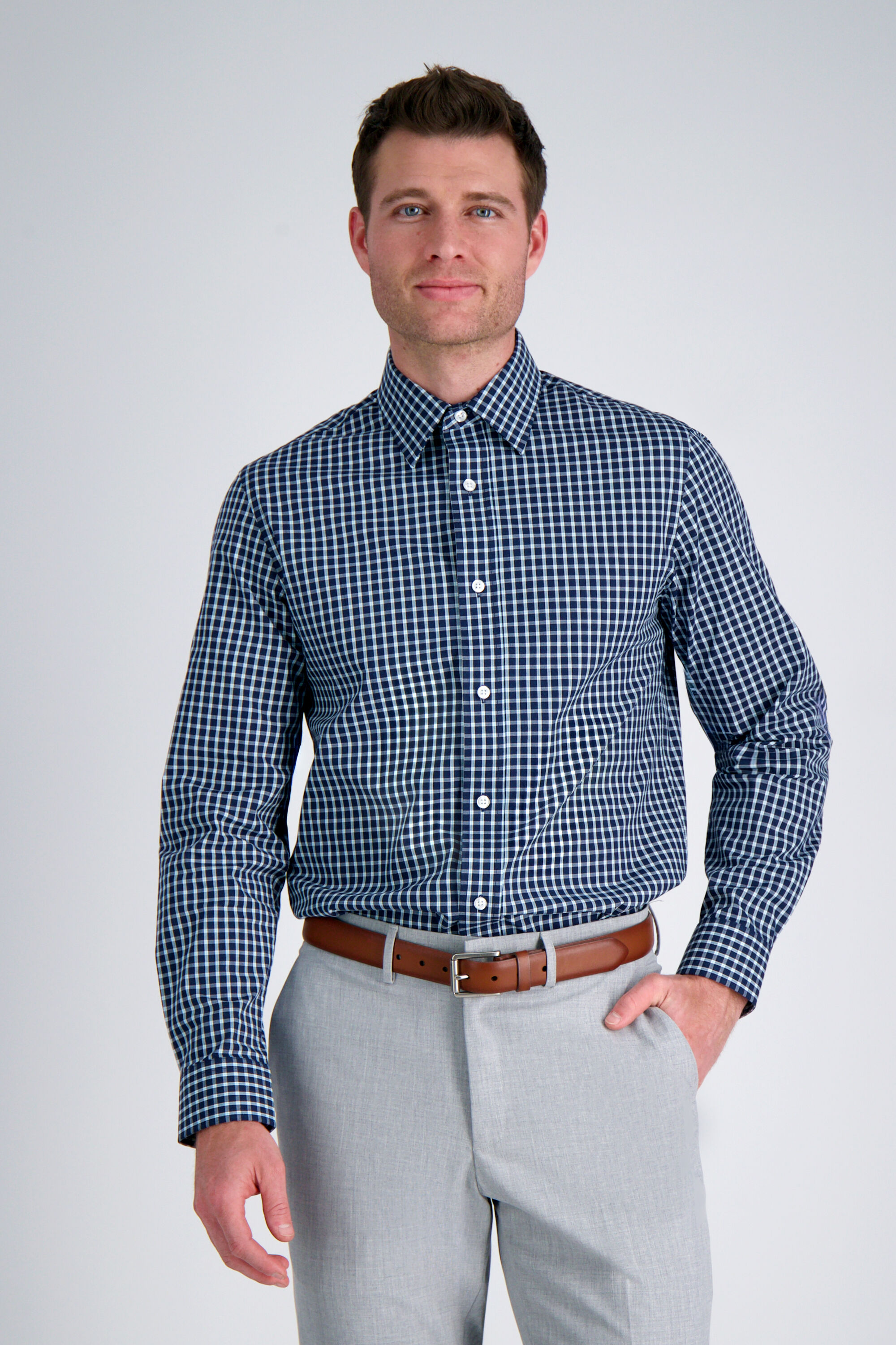 Haggar slim fit dress shirts clearance
