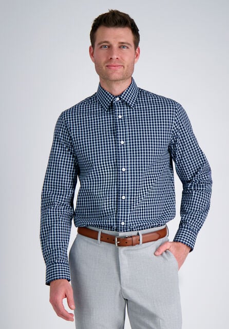 Premium Comfort Dress Shirt - Navy Check, Navy