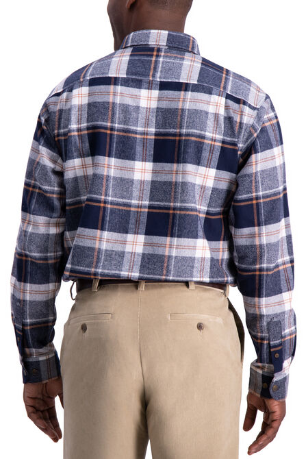 Herringbone Plaid Shirt, Navy view# 2