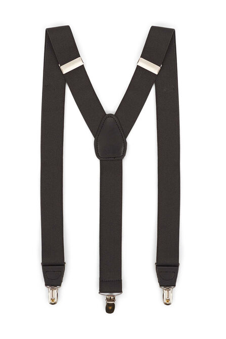 Solid Y-Back Adjustable Clip Suspender, Bean view# 1
