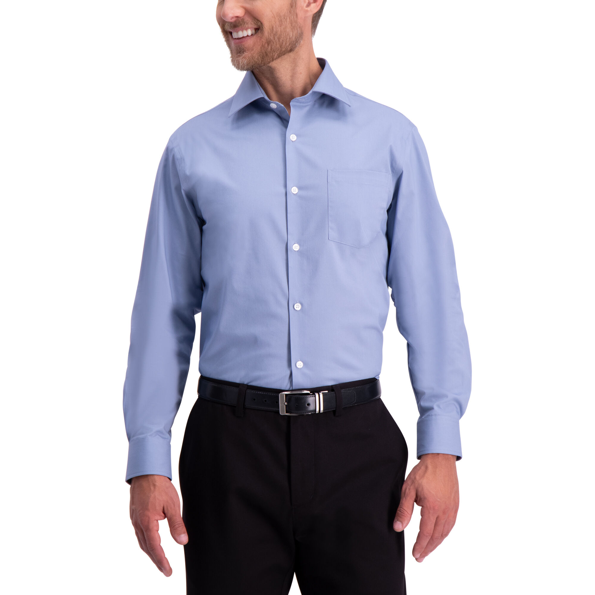 Haggar Premium Comfort Dress Shirt Light Grey (HAG001H0004 Clothing Shirts & Tops) photo
