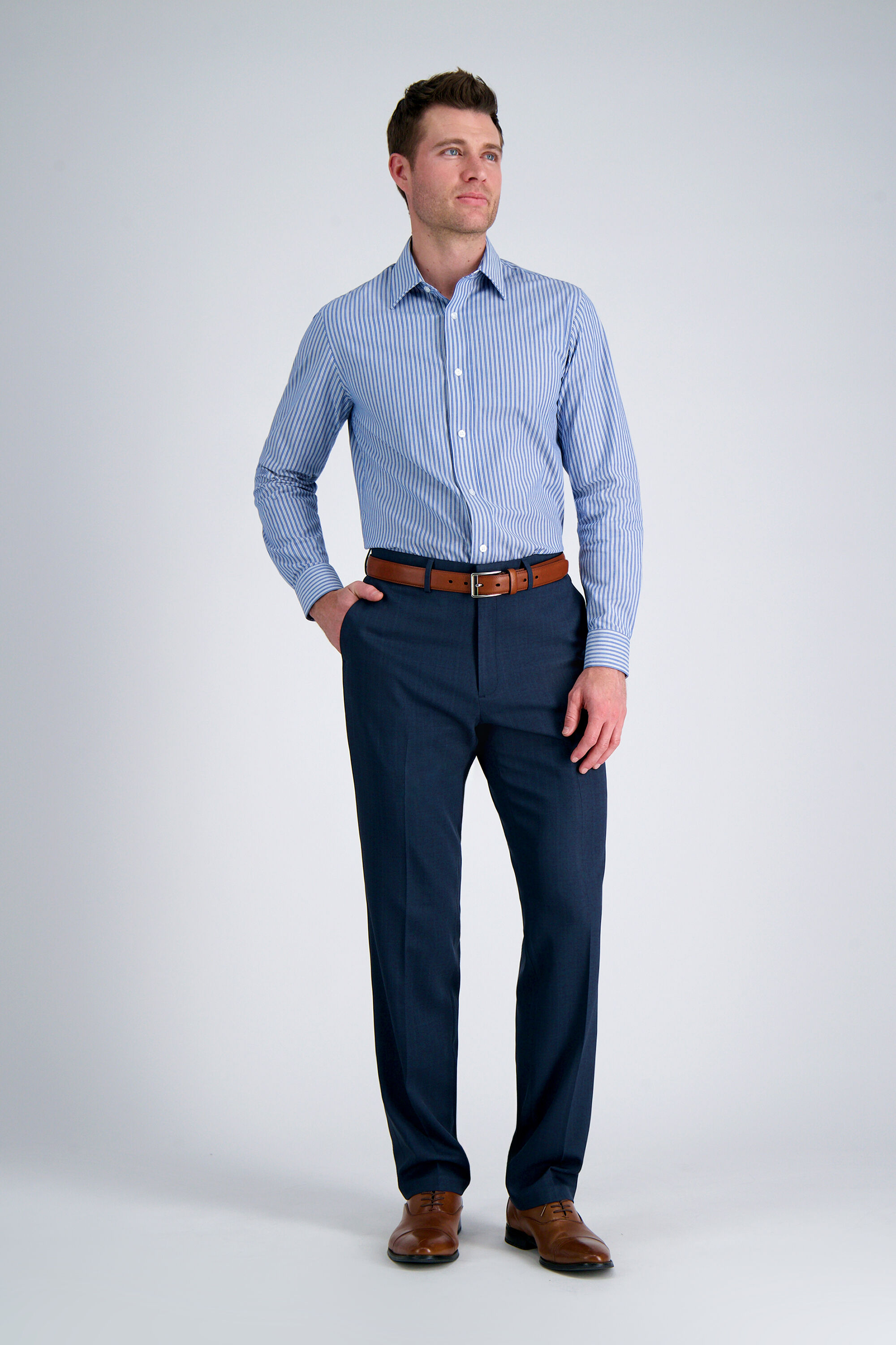 Navy dress pants outfit men 2025