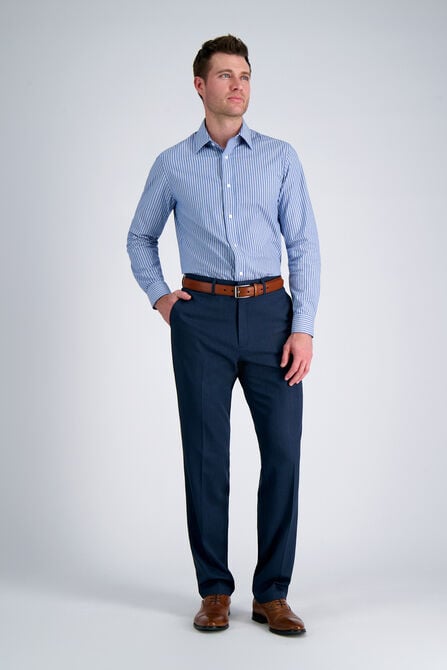 Premium Comfort Dress Pant - Tonal Windowpane, BLUE view# 1