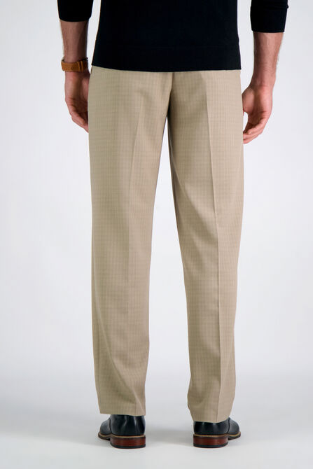 Premium Comfort Dress Pant - Checker Plaid, Khaki view# 4