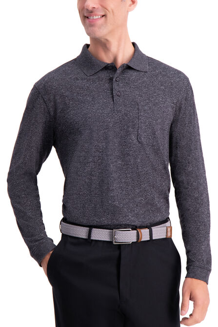 Heather Solid Knit Polo,  view# 1