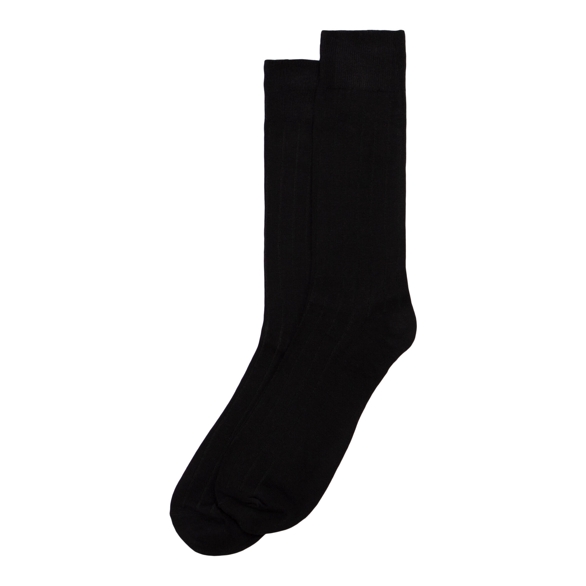 Haggar Dress Socks - Solid Ribbed Black (H7201 Clothing Underwear & Socks) photo