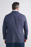 Big &amp; Tall J.M. Haggar Plaid Windowpane Linen Sport Coat, Chambray view# 2