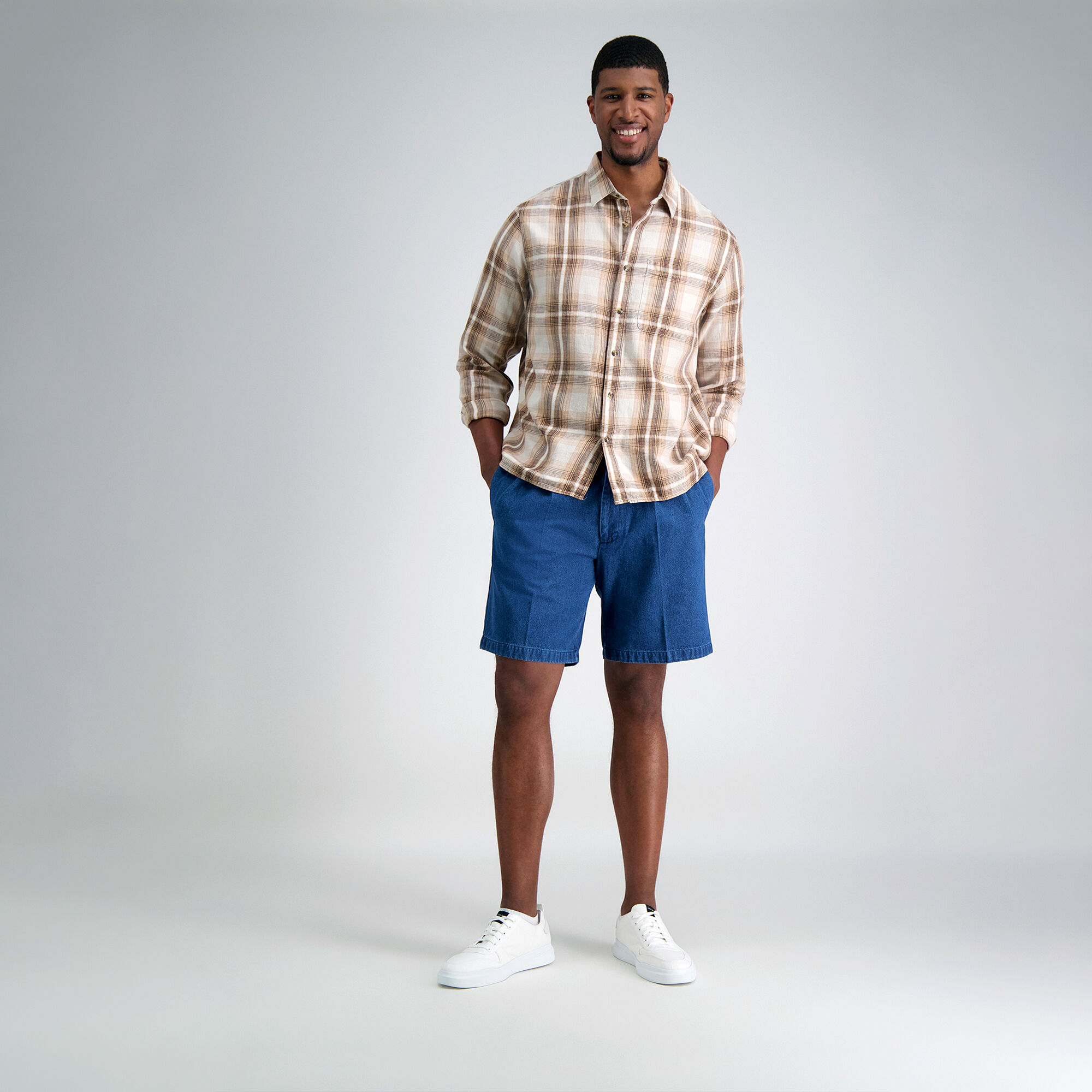 Haggar denim shorts top