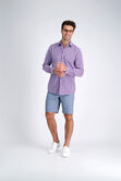 Smart Wash&trade; Dress Shirt - Red &amp; Blue Plaid, Red view# 3
