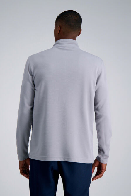 Pro Football Hall of Fame X Haggar &ndash; Long Sleeve Ribbed Quarter Zip, Silver view# 3