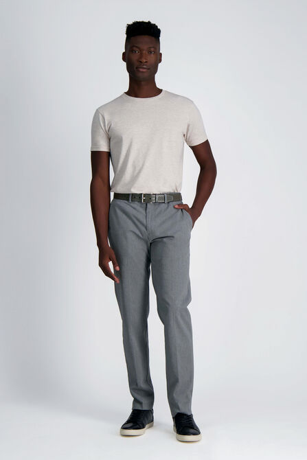 Wrinkle Free Performance Khaki Pant, Heather Grey view# 1