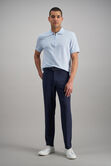 Premium Comfort Quarter Zip Jacquard Polo, Sky view# 3