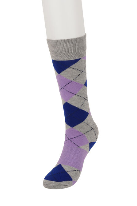 Classic Argyle Purple Socks, Purple view# 1