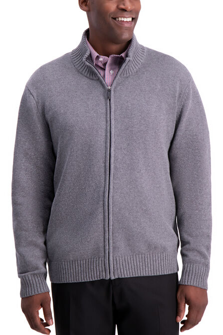 Solid Full Zip Sweater,  view# 3