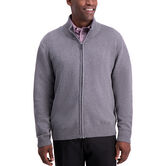 Solid Full Zip Sweater, Grey view# 1