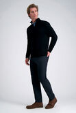 Long Sleeve Zip Sweater, Black view# 4