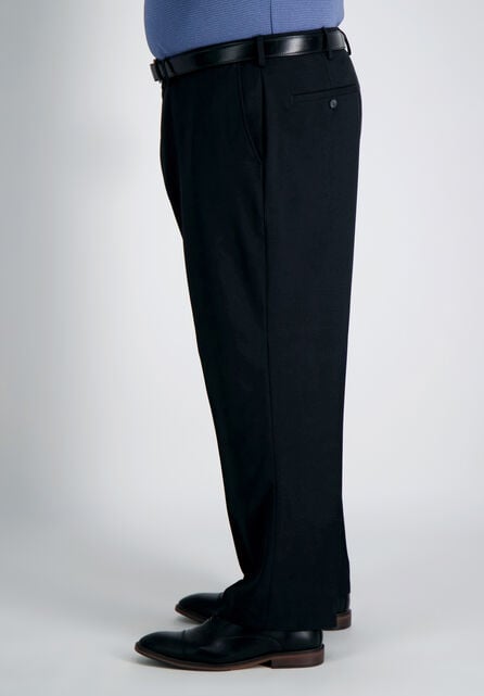 Big &amp; Tall Travel Performance Heather Twill Suit Pant, Black