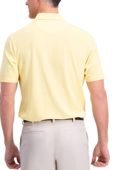 Waffle Texture Golf Polo, Tan view# 2