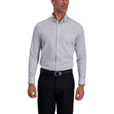 Grey Striped Premium Comfort Dress Shirt, Dark Grey view# 1