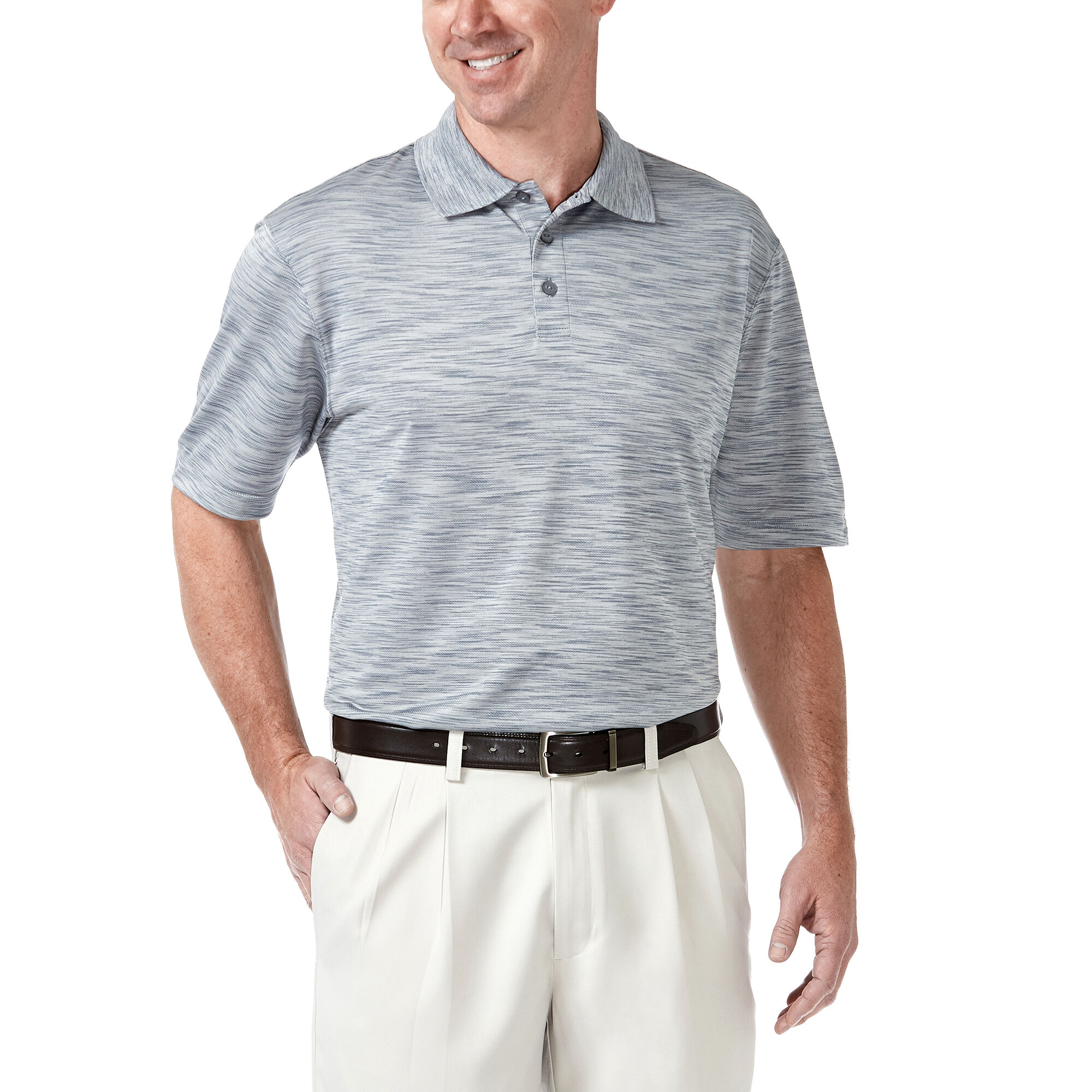 Haggar Space Dye Polo Stainless (026169) photo