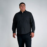 Big &amp; Tall Tuckless Dobby Shirt , Black view# 1