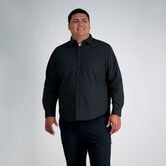 Big &amp; Tall Tuckless Dobby Shirt , Black view# 1