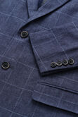 Big &amp; Tall J.M. Haggar Plaid Windowpane Linen Sport Coat, Chambray view# 5
