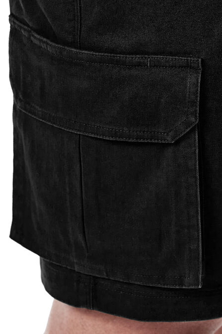 Stretch Cargo Short with Tech Pocket, Black view# 6