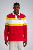 Pro Football Hall of Fame X Haggar - Vintage Wash Rugby Polo,  Crimson #293 view# 1