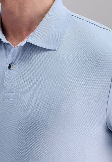 Short Sleeve Pique Polo, Sky