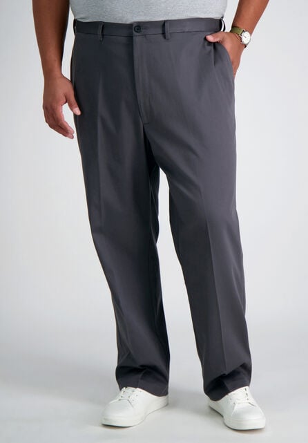 Big &amp; Tall Premium No Iron Khaki, Dark Grey