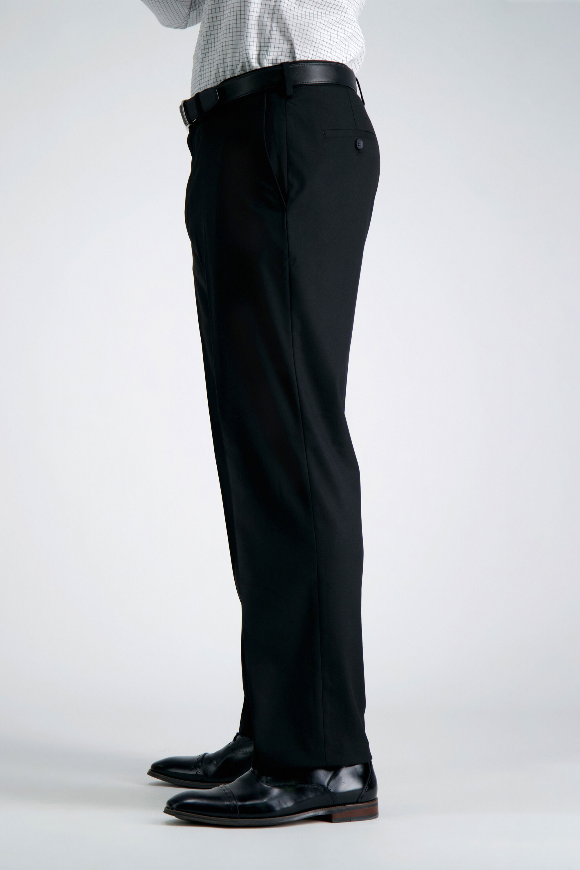 J.M Haggar Mens Sharkskin Premium Straight-Fit Stretch Suit Separate Pant