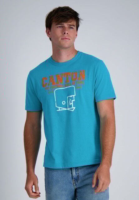 Pro Football Hall of Fame X Haggar - Canton Graphic Tee, Aqua Splash