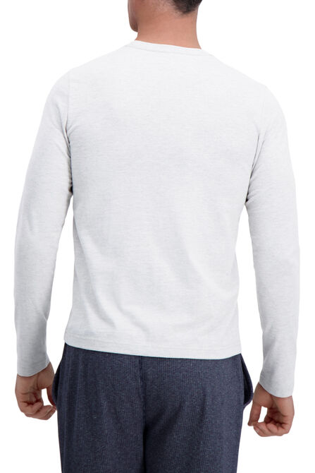 Heavyweight Long Sleeve Crewneck Tee, White view# 2