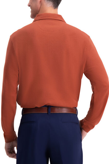 1/4 Zip Ribbed Sweater, Rust view# 2