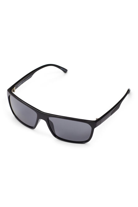 Modern Classic Wrap Sunglasses, Black view# 3